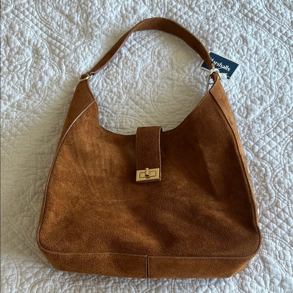 Viola Castellani Handbags - Viola Castellani Brown Suede Women's Bag